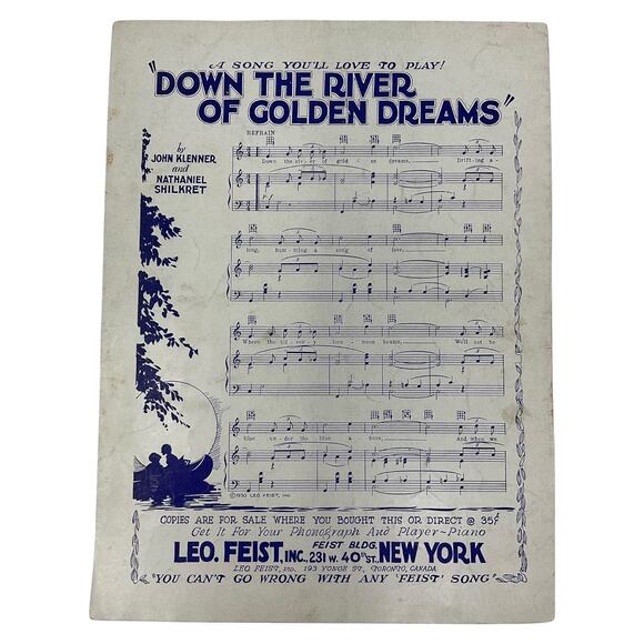 The Song Without A Name Sheet Music Rudy Valee Benee Russell Fox Trot Song - Picture 6 of 6